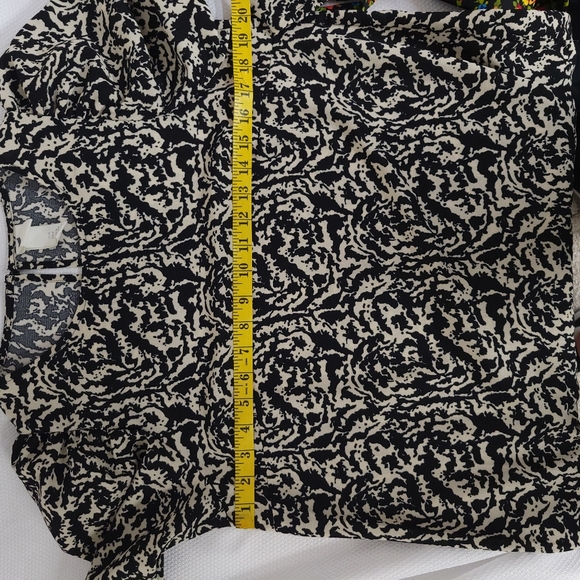 H&M Puff Sleeve Sheath DressWomens Size M Black TanGraphic Long Sleeve. # 66 - Picture 9 of 12